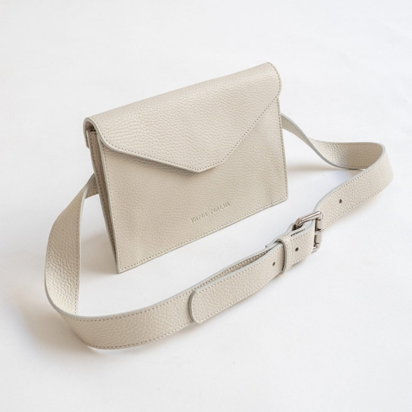 Yama Malva Lil Leather Belt Bag Cream Crossbody Fanny‎ Pack Handmade Spain Rare